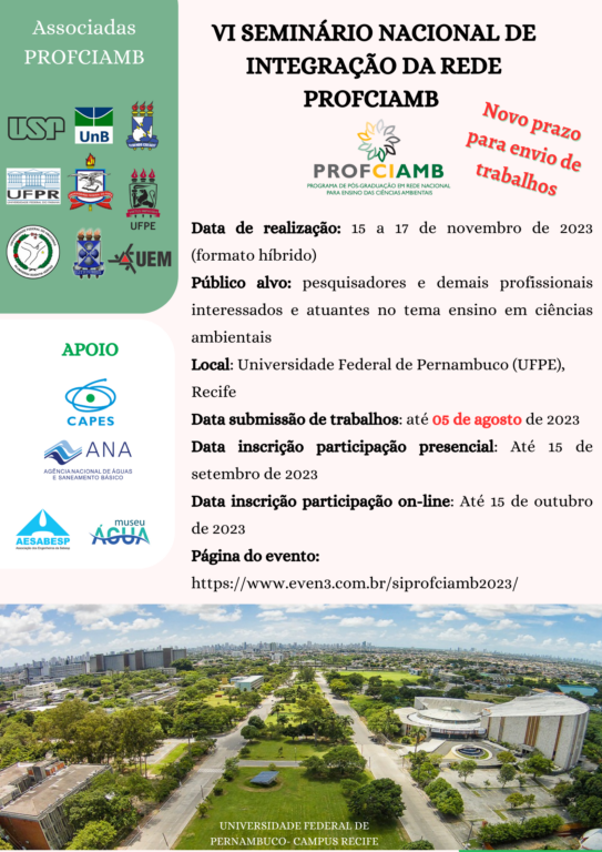 Cartaz Seminario Novo prazo envio trabalhos